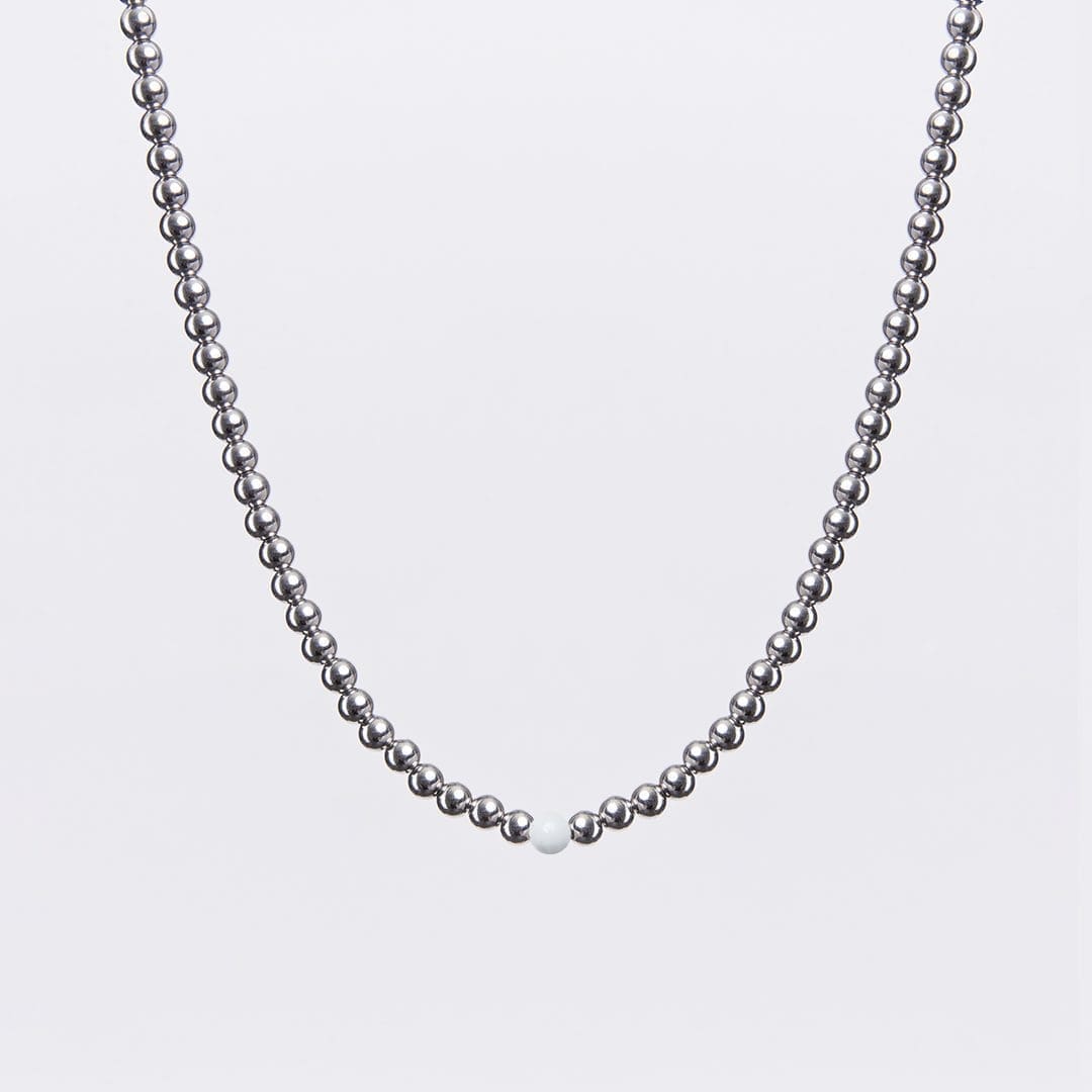 biserna ogrlica Crystal beli oniks m2 biserna ogrlica Crystal beli oniks m2