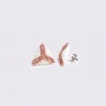 minđuše rosegold bele trougao
