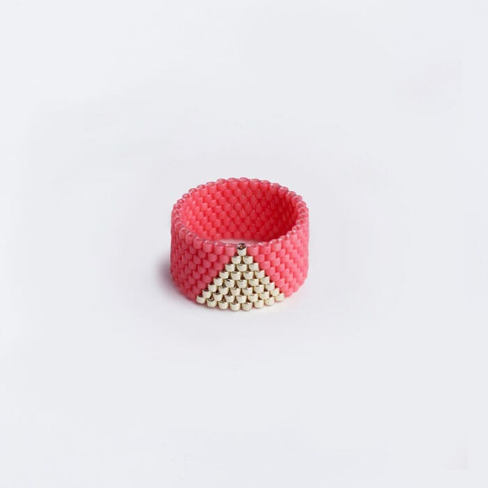 prsten Triangle roze-srebrni prsten Triangle roze-srebrni